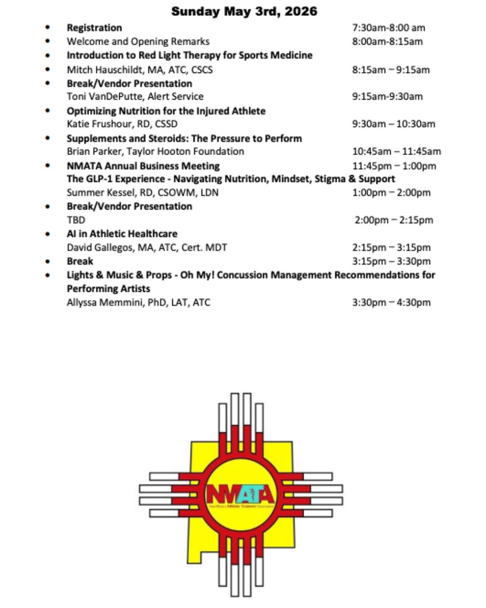New Mexico Athletic Trainers' Association tweet media