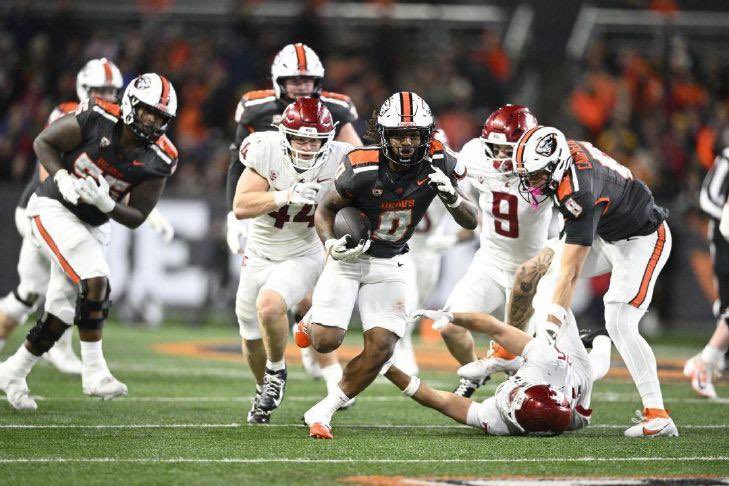 ky_bourbon_guy's tweet photo. UDFA RB: Anthony Hankerson (Oregon State) → #Dolphins Was not on my #RBguy board, but this is a logical UDFA swing. Compact build, competitive runner, flashes downhill urgency. Miami continues to churn RB room for traits.#NFLDraft #UDFA #NFLRB #RBguy https://t.co/MAoDqptG4f