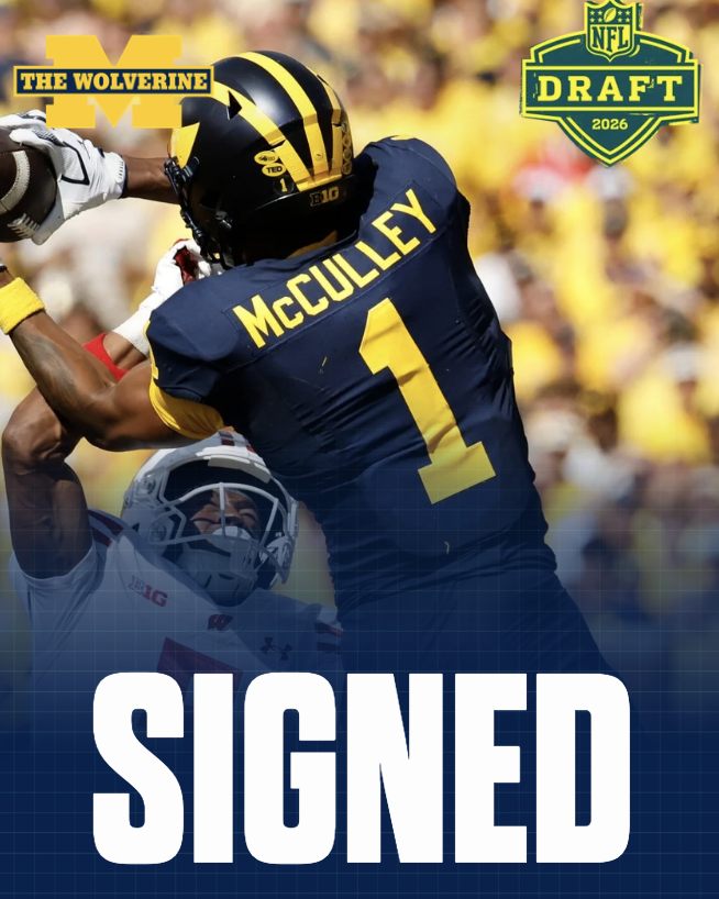 TheWolverineOn3's tweet photo. Michigan WR Donaven McCulley is signing with the Miami Dolphins, per @AaronMcMann.

Story: https://t.co/DHYEZ0IwqV

Tracker: https://t.co/rOO2g40QVX https://t.co/F2Ii6S58o5
