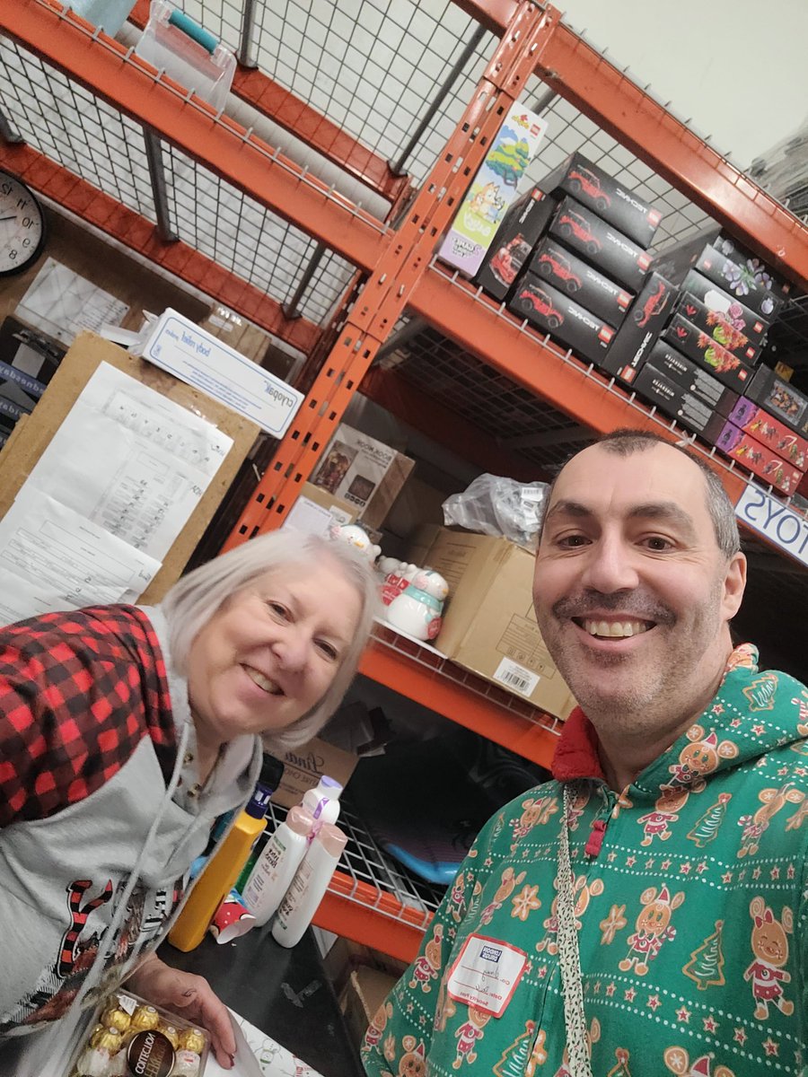 Jimmytheintern's tweet photo. Wrapping Day 2025!!! #stockingstuffersforseniors #ilovemyjob https://t.co/yZLe1ratrG