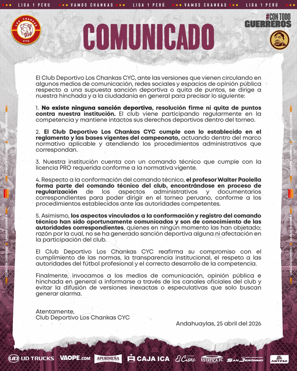Los Chankas tweet media