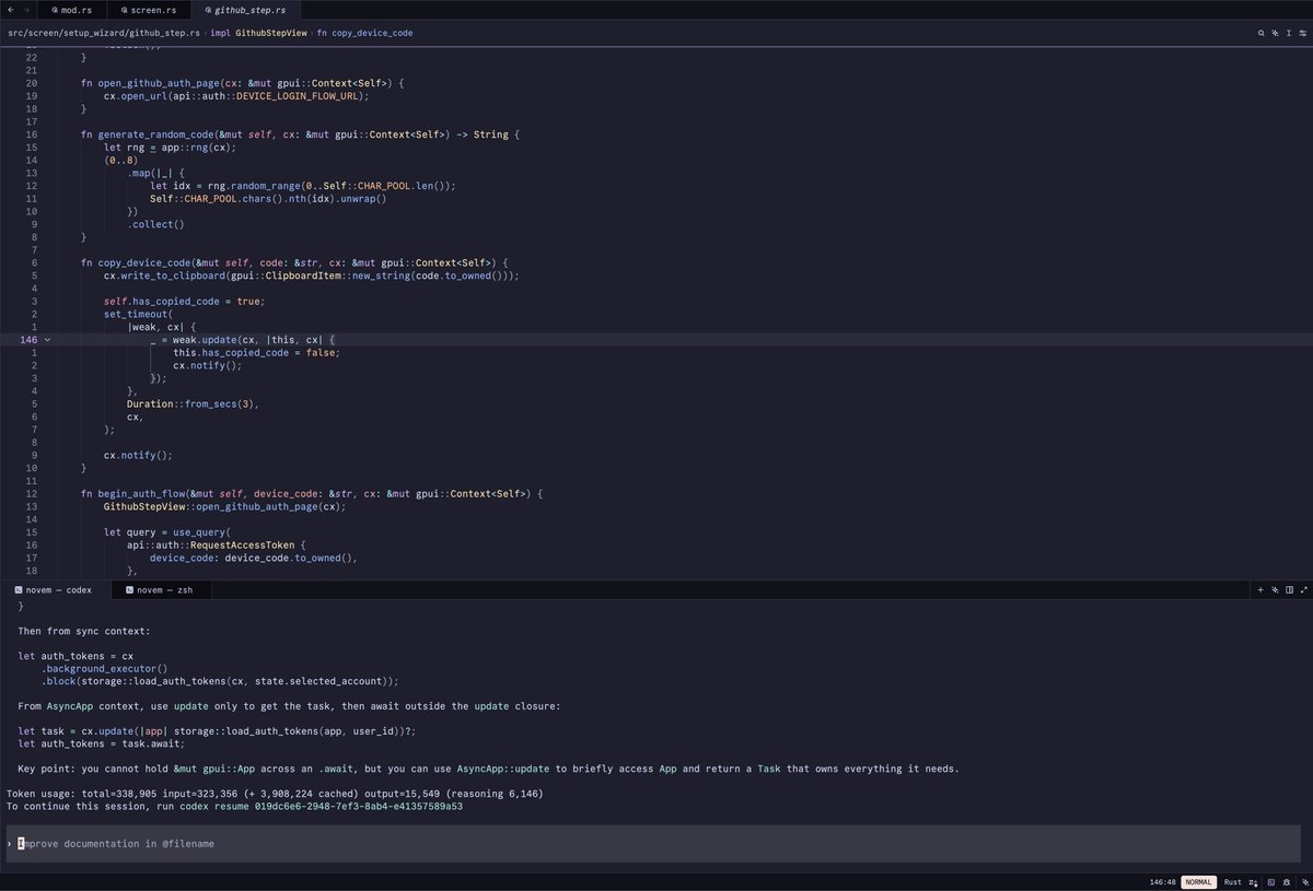 been handwriting rust and gpui & using codex to help me navigate gpui ...