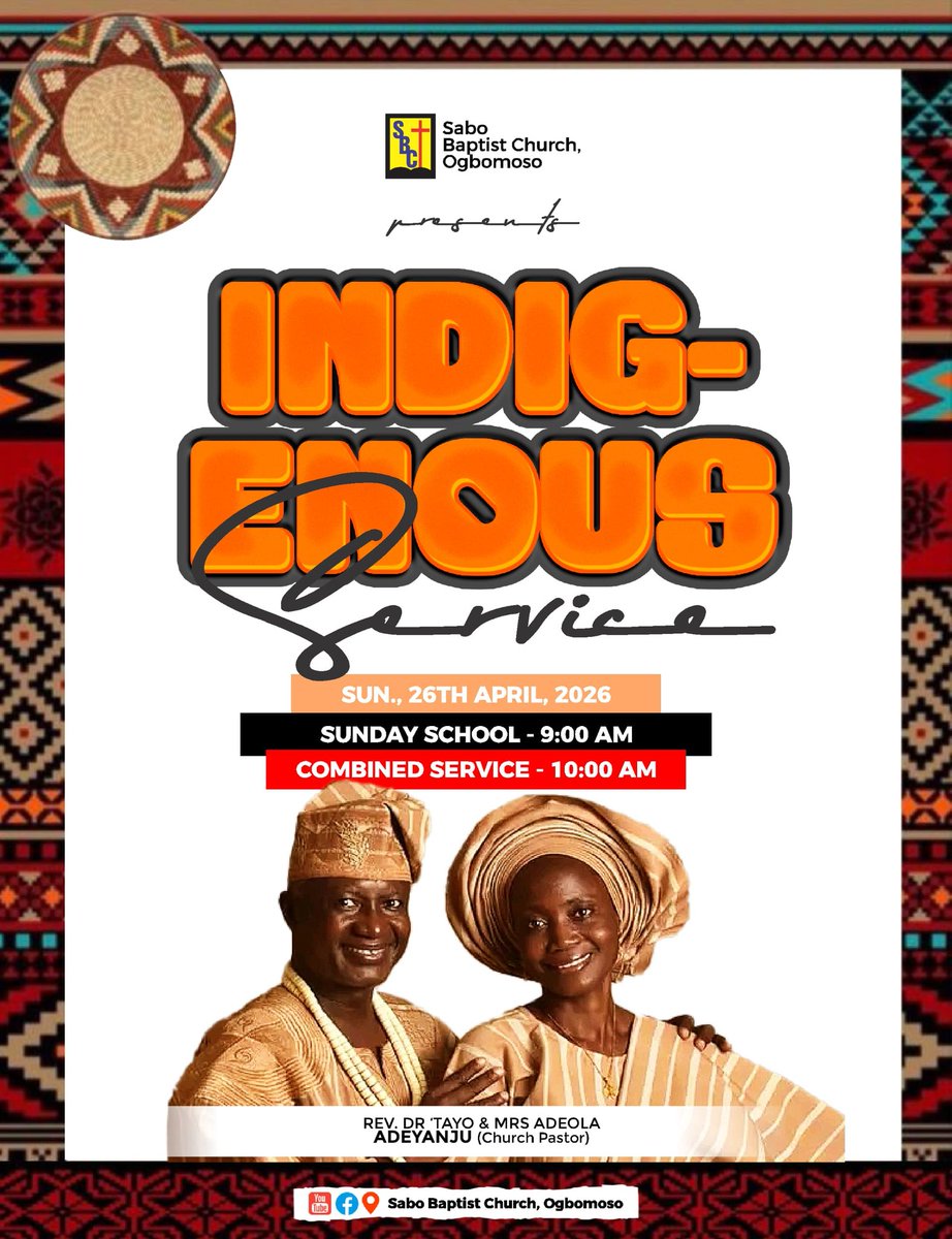 da_Soulwinner's tweet photo. @SpiricocoNg Sabo Baptist Church, Ogbomoso. Join us four our indigenous service tomorrow. One love 😘 https://t.co/41tbDf6TfK
