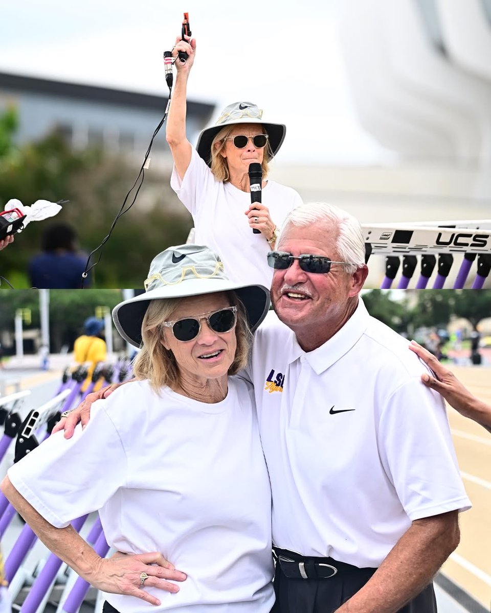 NCAATrackField's tweet image. @LSUwbkb Coach Kim Mulkey firing it up 👀🏃‍♀️⛹️‍♀️

#NCAATF x @LSUTrackField