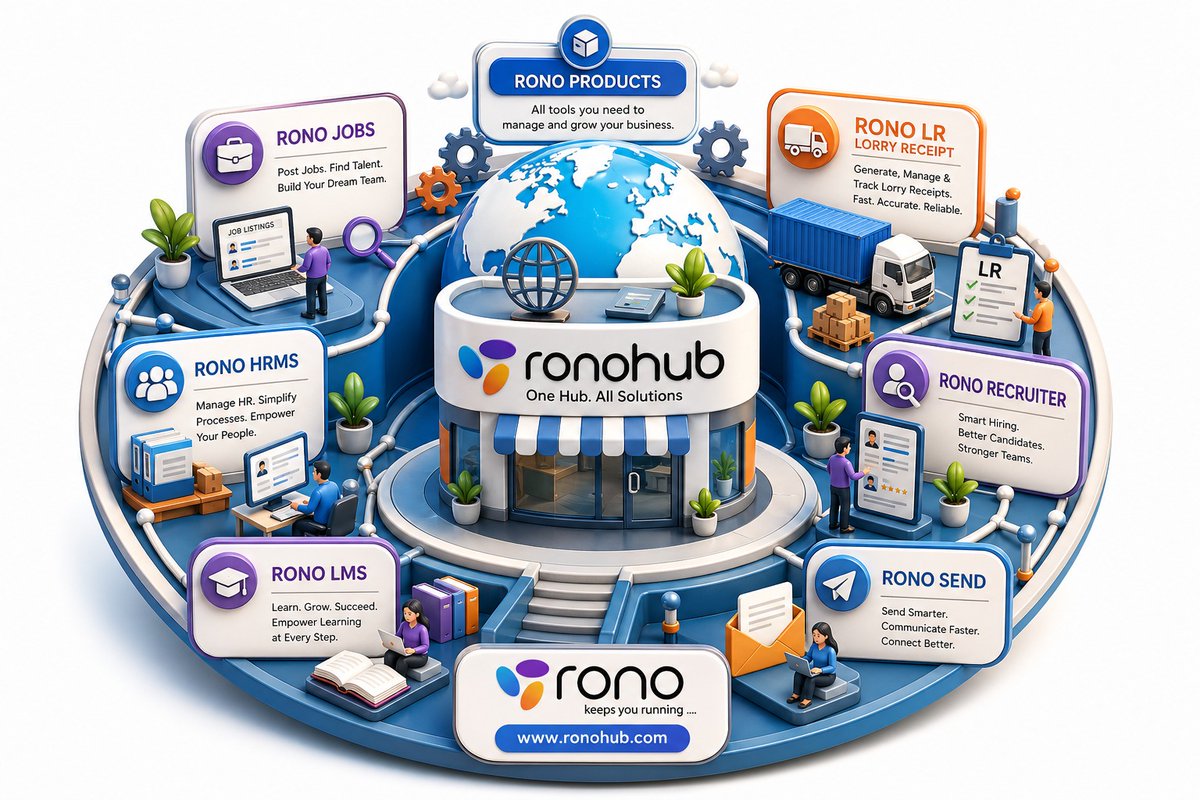 RayuduGroup's tweet image. One hub. All business solutions.

RonoHub simplifies hiring, HR, logistics &amp;amp; more.

👉 ronohub.com

#Startup #SaaS #BusinessTools #ronohub #ronojobs #rayudugroup