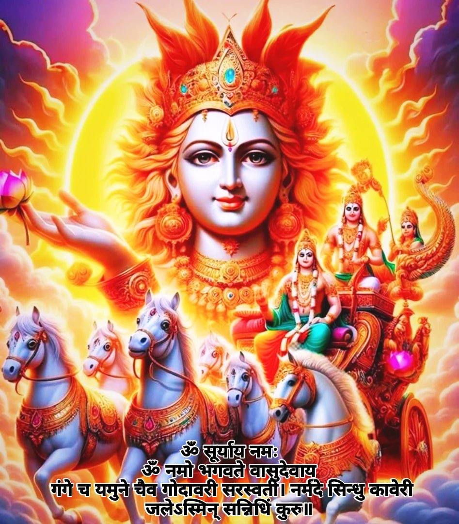 Chaganlalpuroh1's tweet photo. 🌞ॐ सूर्याय नम: 🌞
🙏🏻 ॐ घृणि सूर्याय नम: 🙏🏻🚩
ॐ ह्रीं ह्रीं सूर्याय सहस्रकिरणराय मनोवांछित फलम् देहि देहि स्वाहा।। ॐ ऐहि सूर्य सहस्त्रांशों तेजो राशे जगत्पते, अनुकंपयेमां भक्त्या, गृहाणार्घय दिवाकर:।🌞🙏🏻🚩 https://t.co/XalK1w883s