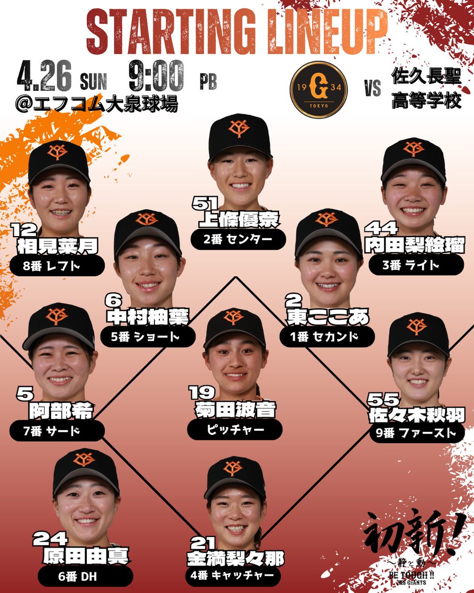 読売ジャイアンツ 女子チーム（公式） tweet media