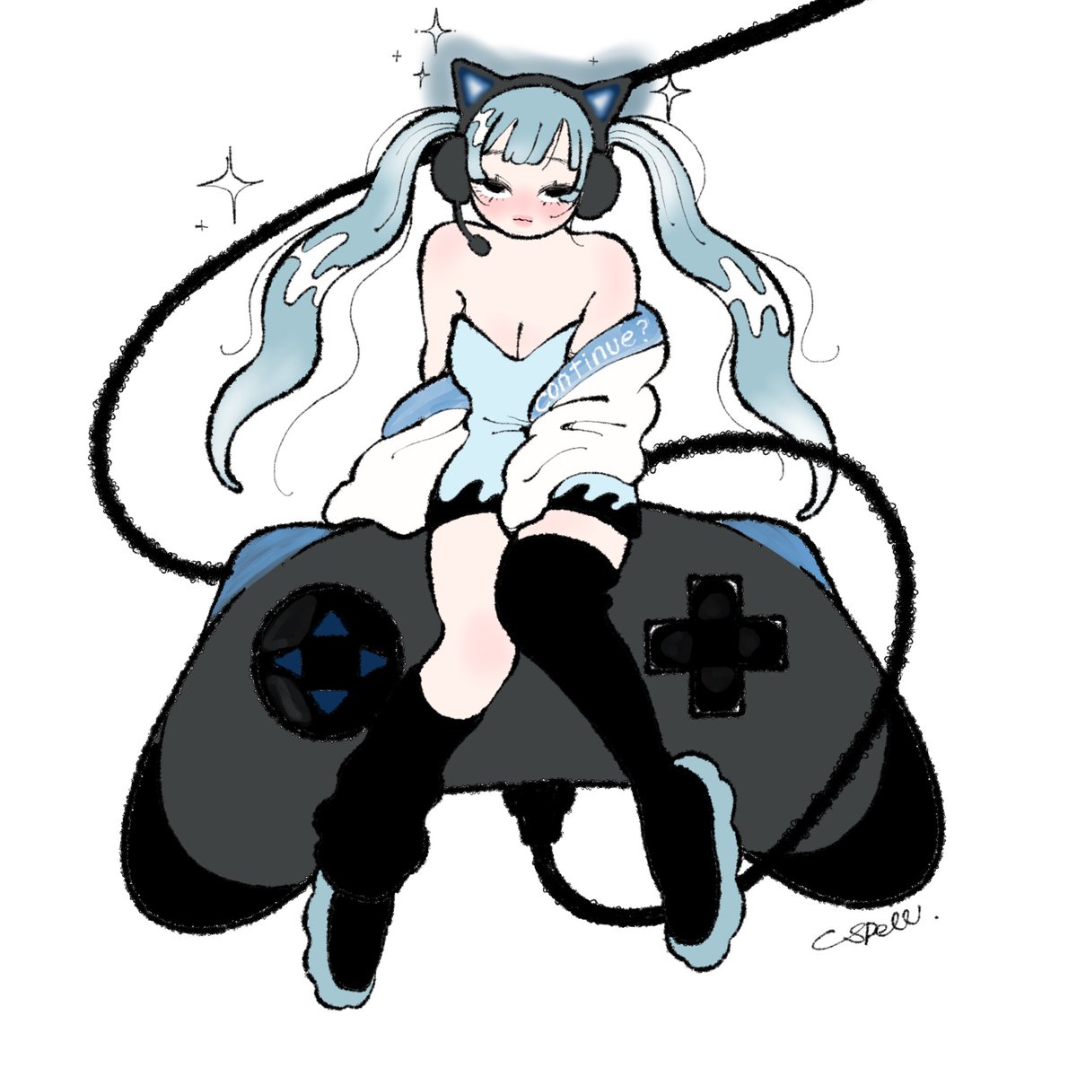 at_spell's tweet image. こんな感じのも描きます 🎮
Vtuberや配信者の方のグッズデザインも担当してみたい！

#illustration #illustrator #gallery
#drawing #Vtuber