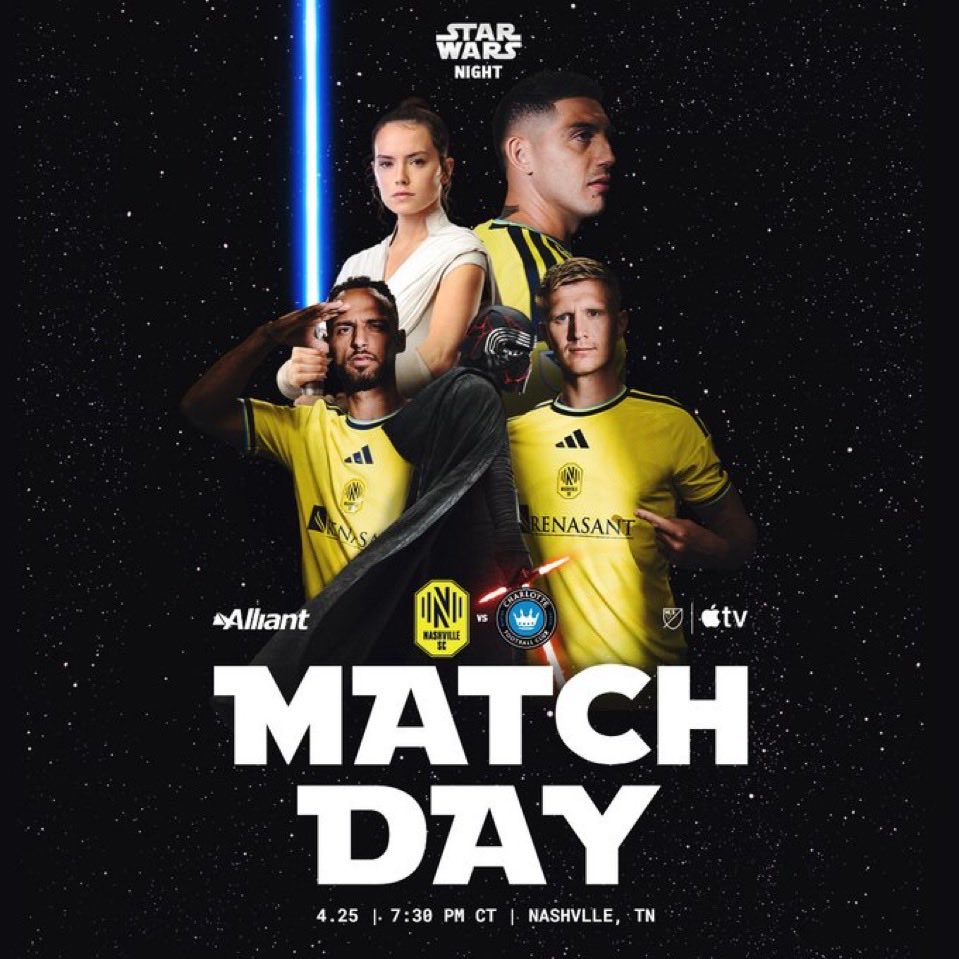 Mlszonefr's tweet image. ⚽️ Nashville SC vs Charlotte FC
🕐 02h30 | GEODIS Park
Le leader de l’Est reçoit Charlotte 👀 Nashville 1er avec 19 pts, 4 victoires consécutives à domicile 🔥
Surridge en danger numéro 1 🟡⚫️
#MLS #NashvilleSC #CharlotteFC #Mlszonefr
