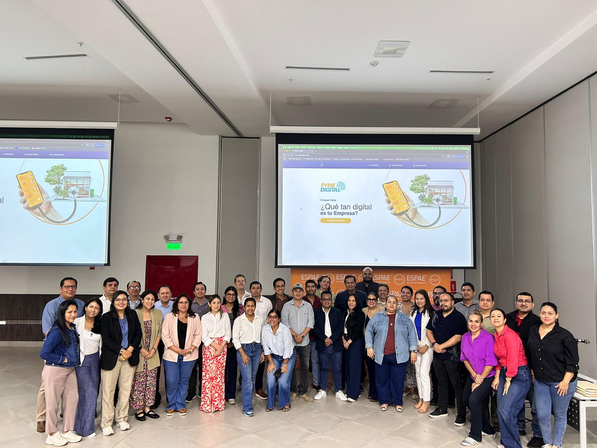 isadafer94's tweet photo. Con la Pyme, del programa organizado Pyme Digital de @espae con el apoyo del @el_BID y @ceap_espol 

Pyme: Sforzo Gym https://t.co/TFFLKu6Nli