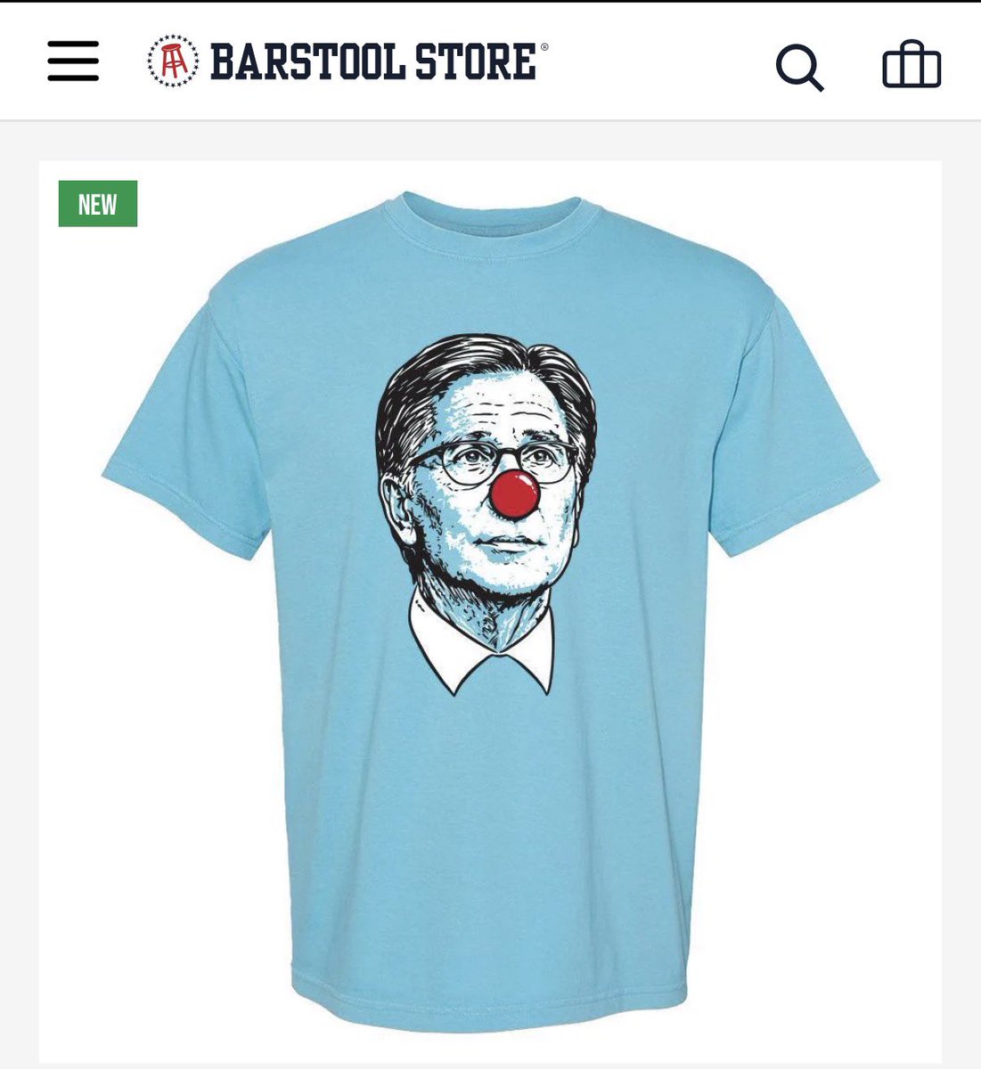 Only the biggest of big losers get the clown shirt treatment

store.barstoolsports.com/products/jh-cl…