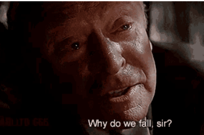 WearingTwoGowns's tweet image. "Why do we #fall, sir, so that we can #learn to pick #ourselves up !!!