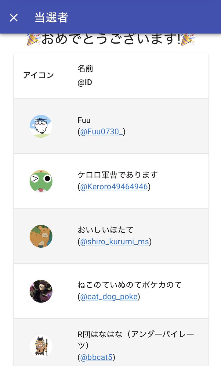 charo_pokeca's tweet photo. 仕事で忙しくて発表が遅れてしまいすみませんでした！
あたるってぃーも初めてで設定ミスったりしてしまいました😭

以下当選者の方になりますので、DMよろしくお願いします！
当選報告もぜひ…🙏

上から順に
ムニキス
AR
AR
psa10 
アルくんオリパ

の当選です🎉
※4/28までにdmを
#ちゃろ当選 https://t.co/uOy8SSC2nV