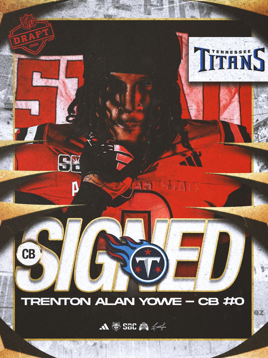 AStateFB's tweet image. Jonesboro ➡️ Nashville 🗡️

Trenton Alan Yowe  has signed with the Tennessee Titans‼️

#WolvesUp🐺 X #TitanUp