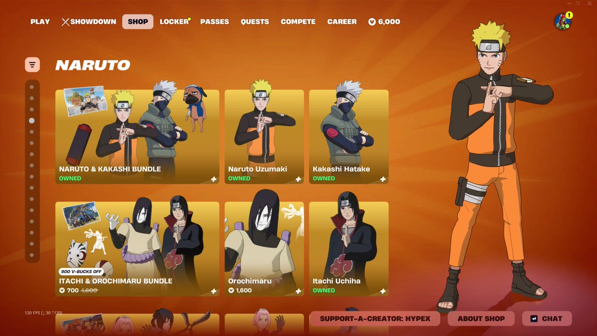 HYPEX's tweet photo. ALL NARUTO x FORTNITE SKINS RETURN

AVAILABLE HERE: https://t.co/zIQgCMB0AH
Use code "HYPEX" if you'd like to support me ❤️ #EpicPartner https://t.co/6gHe7vaO5U