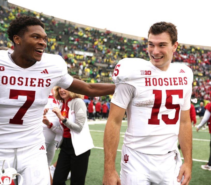 nickwalt's tweet image. Hoosiers reunion: #Raiders signing Indiana RB Roman Hemby and WR EJ Williams as UDFAs.

Hemby rushed for 1,120 yards and 7 TD last season. Williams recorded over 400 yards and 6 TDs.

The national champs reunite with Fernando Mendoza in Vegas and will compete for roster spots.