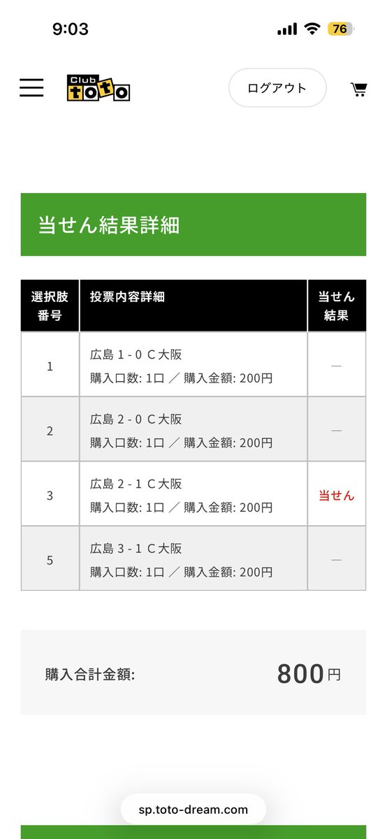 shumihara's tweet image. おまけ: 少額だけど #toto の #WINNER も当てることができた！