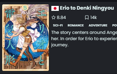 pog_violet's tweet photo. @FoxyDreamCore @BeanSlushiee Actual action adventure is really rare to find, I can only think of these kinda? Erio is not really action but it is good so whatever https://t.co/dLd3ETayRO