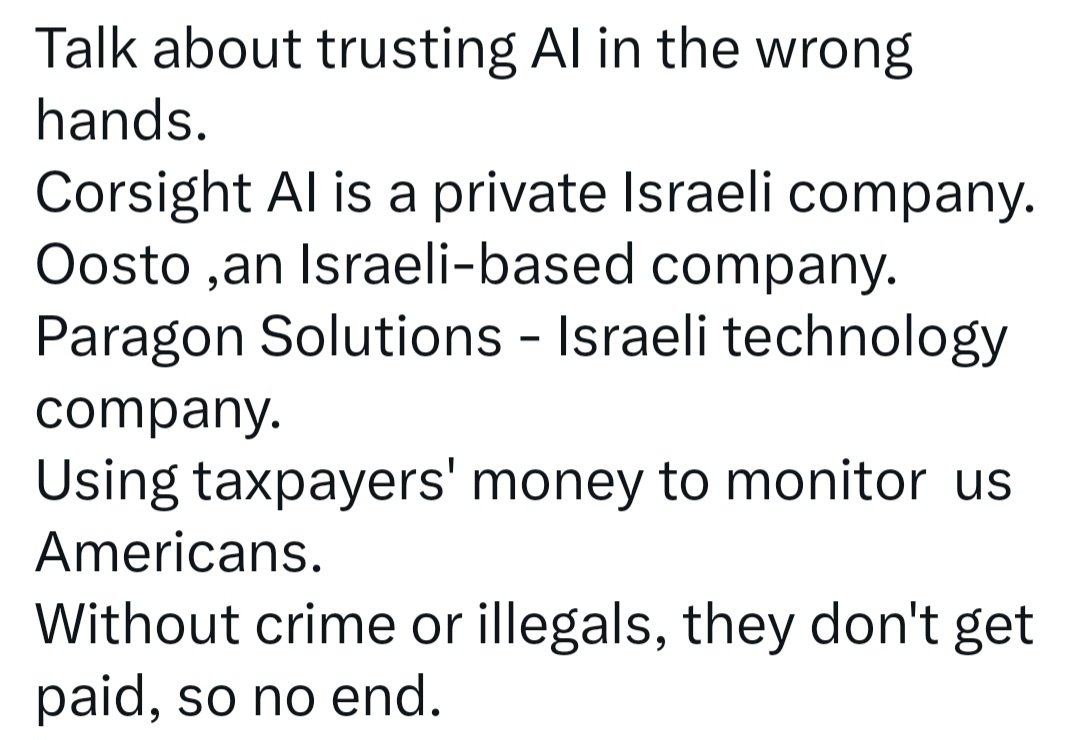 RobertR02624409's tweet image. It's not even the feds that are doing this. Americans' private information is gathered by foreigners like Israel. 
These 3 companies are helping #ICE. 
They need DMV records to put a name to your face.