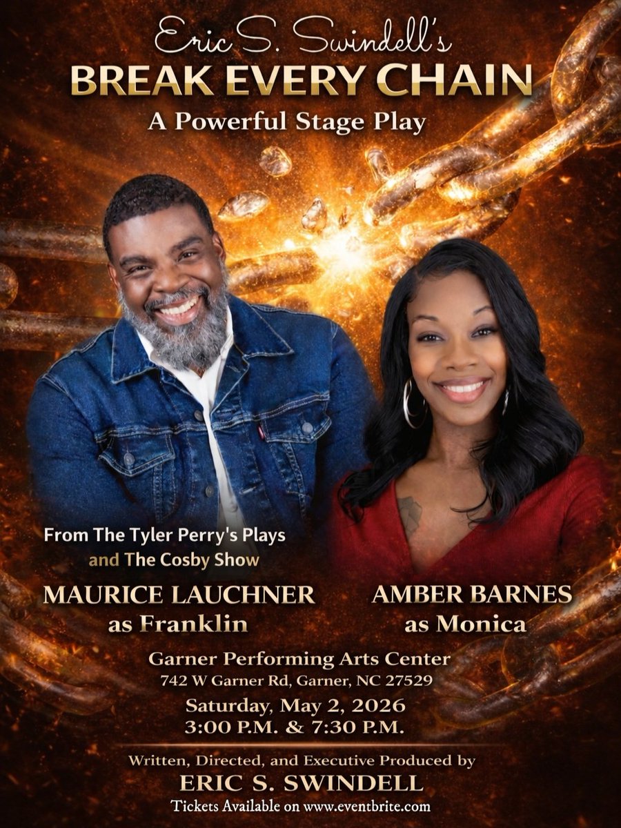 _EricSSwindell's tweet photo. Get your tickets to Eric S. Swindell's BREAK EVERY CHAIN (Stage Play) 

CLICK THE LINK BELOW FOR TICKETS:
https://t.co/v2NnoOXRz8
•
#Actor #Writer #Director #ExcutiveProduced #StagePlay #Theater #Comedy #Drama #Highlight #Trending #Entertainment #Viral #TylerPerry #TheCosbyShow https://t.co/MLM3zhBM3w