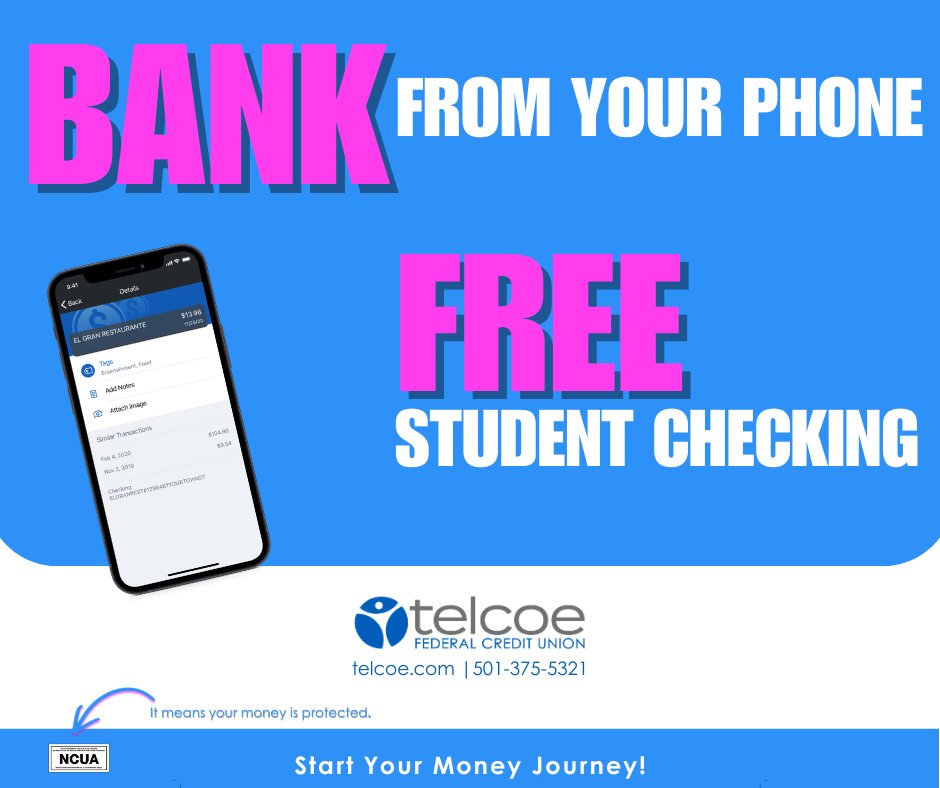 telcoefcu's tweet photo. Real life skill unlocked: managing money! Start 'em early with FREE student checking. 
Get started here: https://t.co/Zj03l0BLOJ
#YouthMonth #Telcoe https://t.co/VF66ANvJFB