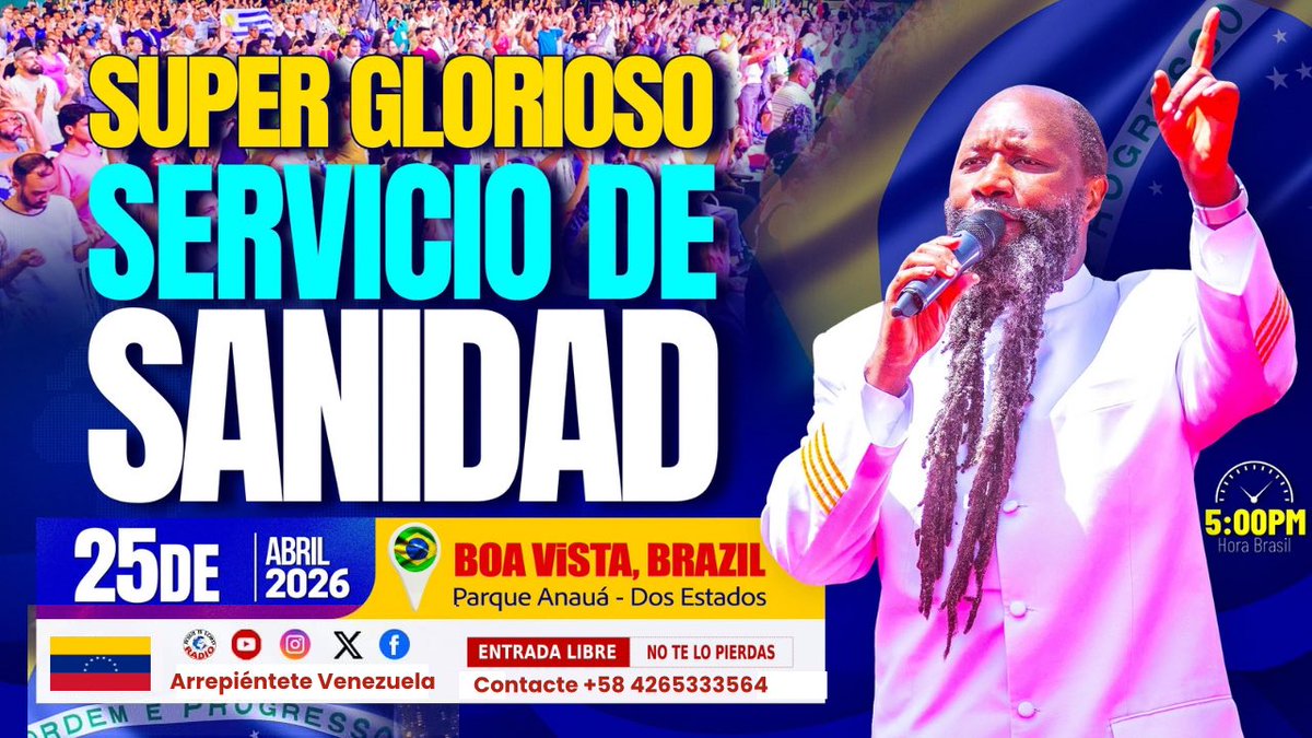 NatalieAyer1's tweet photo. El Mesías está regresando! El avivamiento en Boa Vista es la señal de que el tiempo es ahora. ¡Arrepiéntete, Brasil!
 #BrazilVisitationHour https://t.co/X8MVYgmEhj