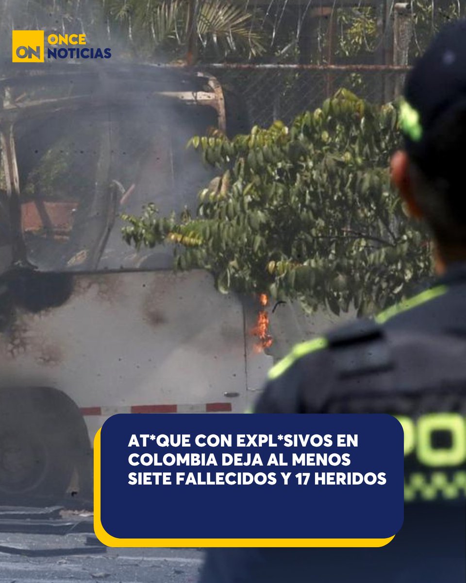 11_Noticias's tweet photo. Un at*que con expl*sivos en Colombia dejó al menos 7 fallecidos y 17 heridos. La vi*lencia golpea de nuevo y las autoridades investigan. Más detalles aquí 👉 https://t.co/2YIl5PX9B7

#Colombia #At*que #Terr*rismo #LasFarc #Cucuta #Carretera #Panamericana https://t.co/16N9fAopQW