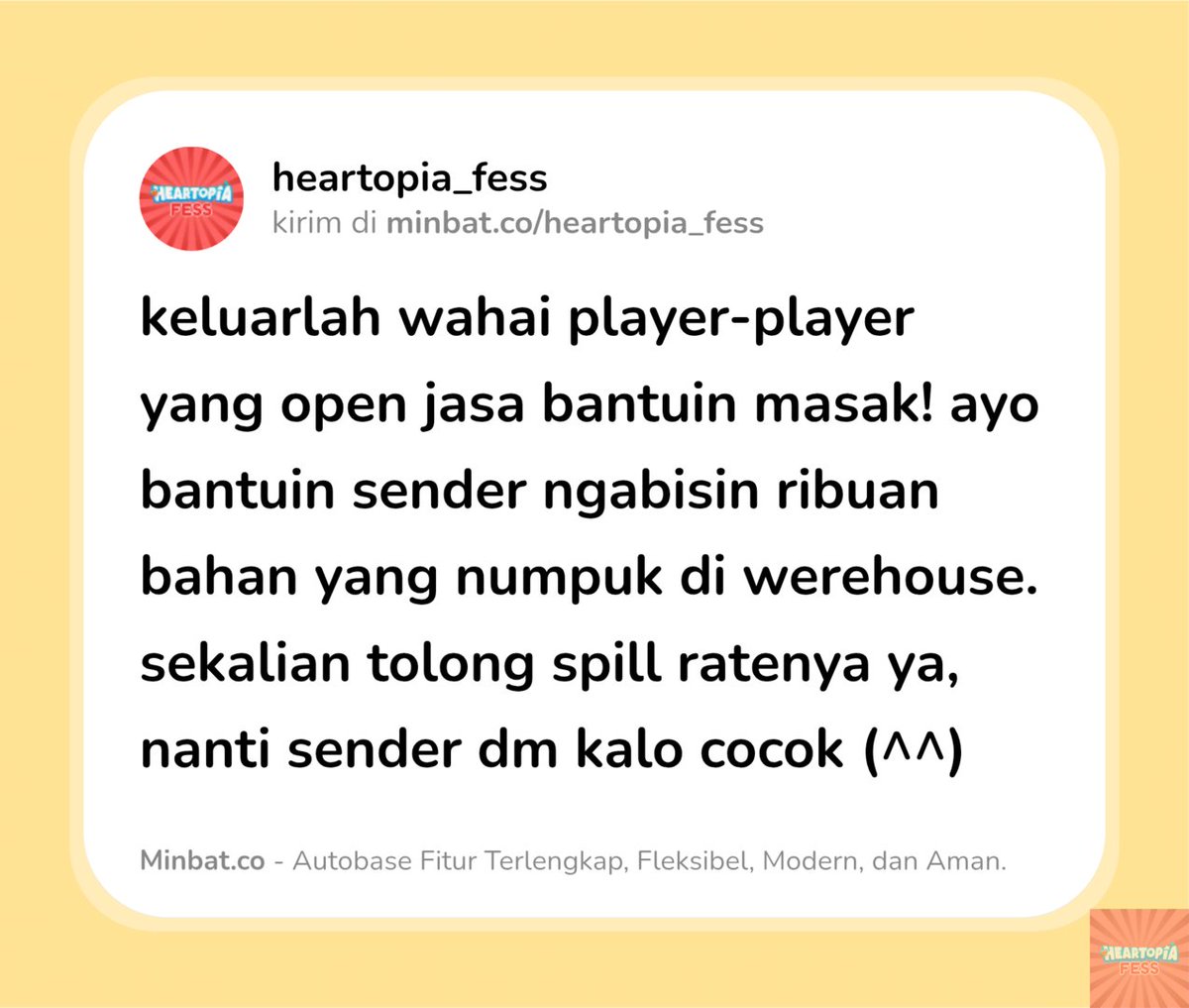 Heartopia Fess tweet media