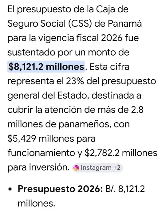 mococo45magnum's tweet image. Sobre nuestro "Mayor Activo Nacional" no estoy de acuerdo en que es el Canal. Si es por los beneficios a todos en general y por el volumen de ingresos que recibe y maneja es la #CSS de quien depende la salud y pensiones el País 🇵🇦🌿
Adj. presupuesto del 2026 @AldoPTY
@djriveraros