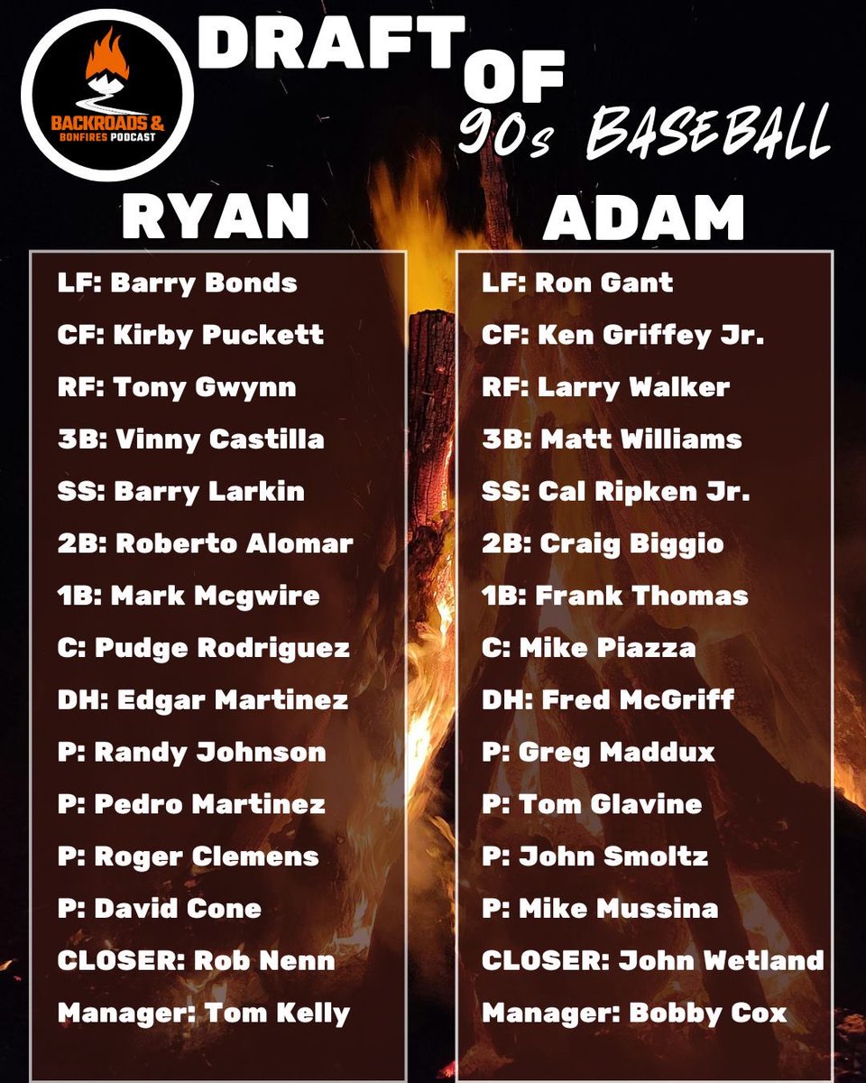 TheRealP_Unit's tweet image. With the @MLB season in full swing we decided to do a #90s #baseball draft! Who ya got?! #mlb #90skids Backroads &amp;amp; Bonfires on Hut Hut Media!
⬇️

linktr.ee/huthutmedia?ut…