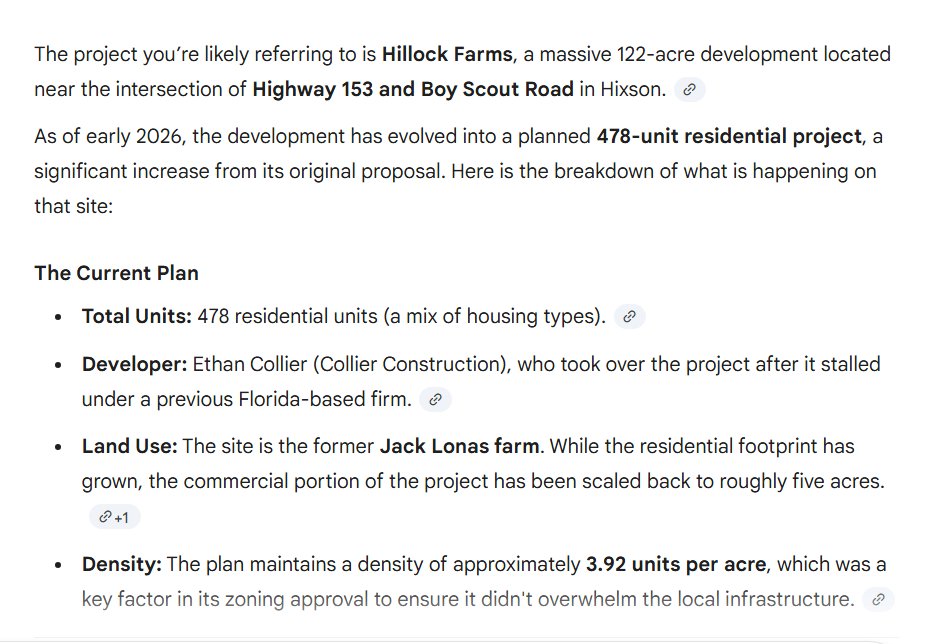 RealChattSpace's tweet image. Highway 153 and Boy Scout Road in Hixson, Tn. 
As of early 2026, the development has evolved into a planned 478-unit residential project. #chattanooga #tennessee #people