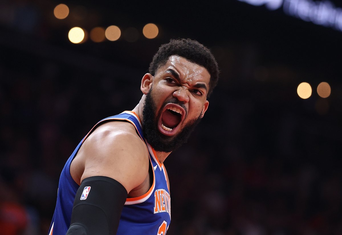 FDSportsbook's tweet image. Only Knicks to record a triple-double in the playoffs:

Karl-Anthony Towns
Josh Hart
Clyde Frazier
Dick McGuire

#NBA | #NewYorkForever