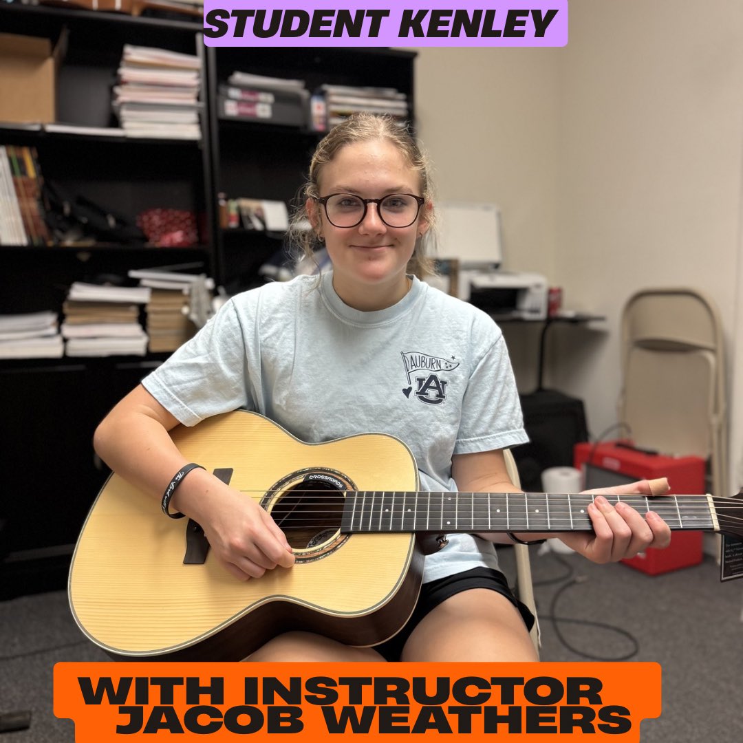 MusicByJW's tweet photo. Student Kenley
at her music lesson this week 🎸🔥  

With Instructor Jacob Weathers  

If you're interested in music lessons, call today!  
📞 256-715-4040  
🌐 https://t.co/cQn4HBYiih  

Let’s rock ‘n’ roll! https://t.co/s1nRiEYjLp