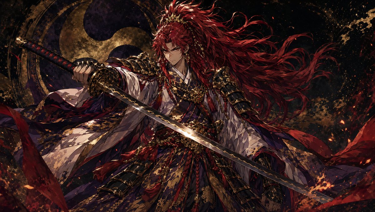 Dark Fantasy Crimson Samurai Warlord