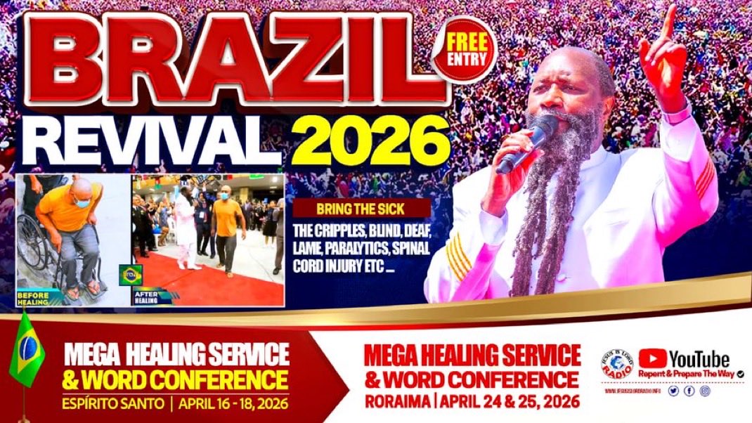 The revival of holiness has began in Boa Vista Brazil

#BrazilVisitationHour