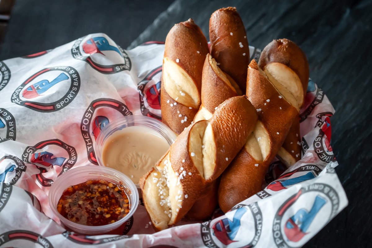 ThePostTweets's tweet photo. 🥨 It's National Pretzel Day (April 26th) already! 😲❤️ 

🥳 Get half-off our guest-favorite Soft Pretzel Sticks w/ $15 spent on April 26th w/ certificate: https://t.co/EyFQjj05Rf 😊 #StayPosted https://t.co/y2iQPvvdmD