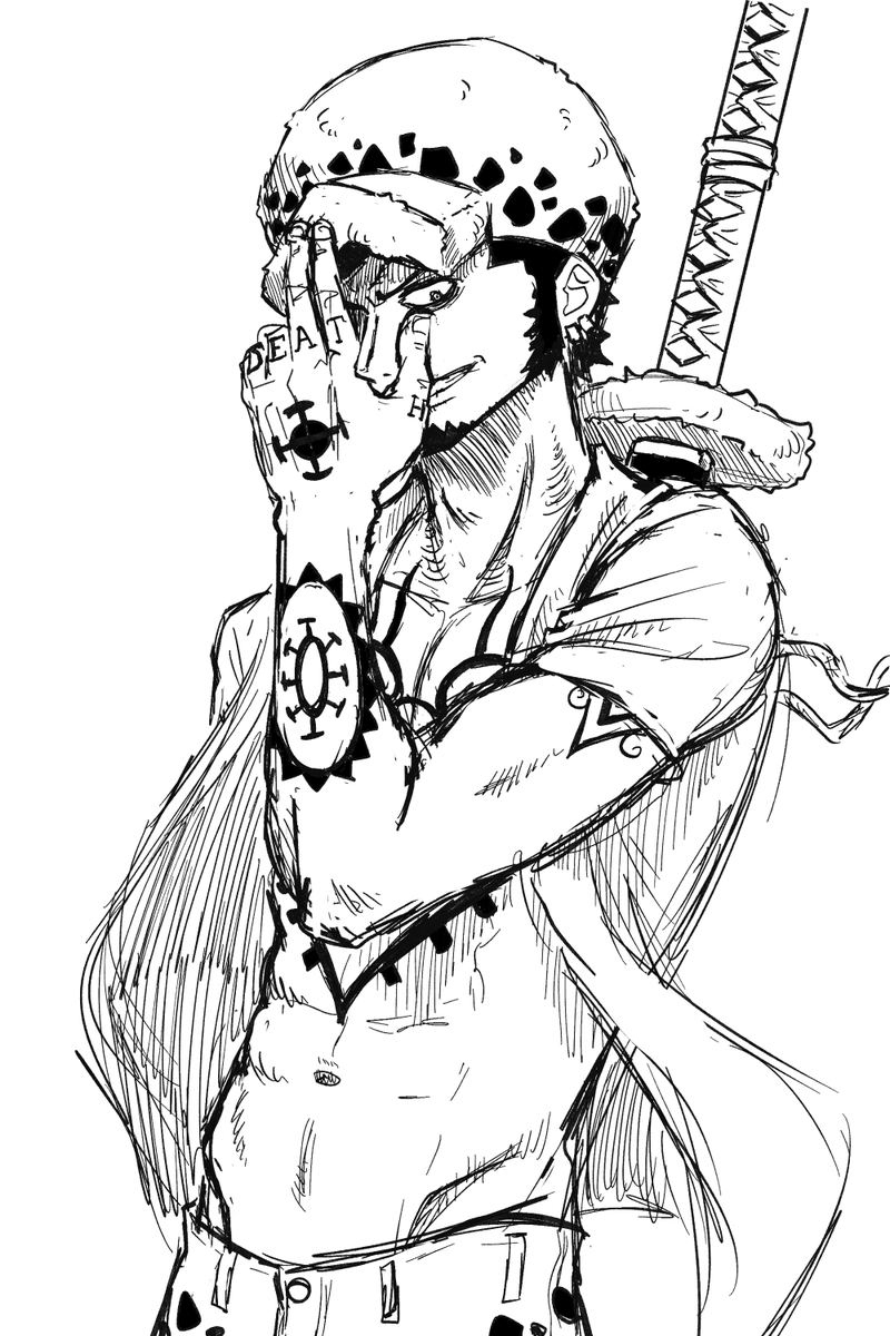 Conrad_Os's tweet photo. I've been slacking these past days so here's a quick sketch for now
#onepiece #onepieceart #trafalgarlaw https://t.co/bW1waXU2cn