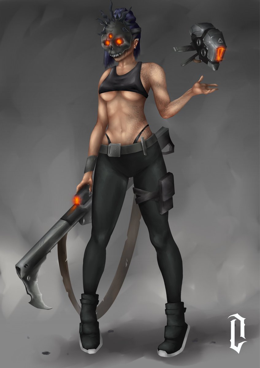 MistDenzel's tweet image. Today I’ll show this interesting concept of Neo-noir character! 💀 #art #fantasy #game #concept #illustration #fanart #design #2d #character #environment