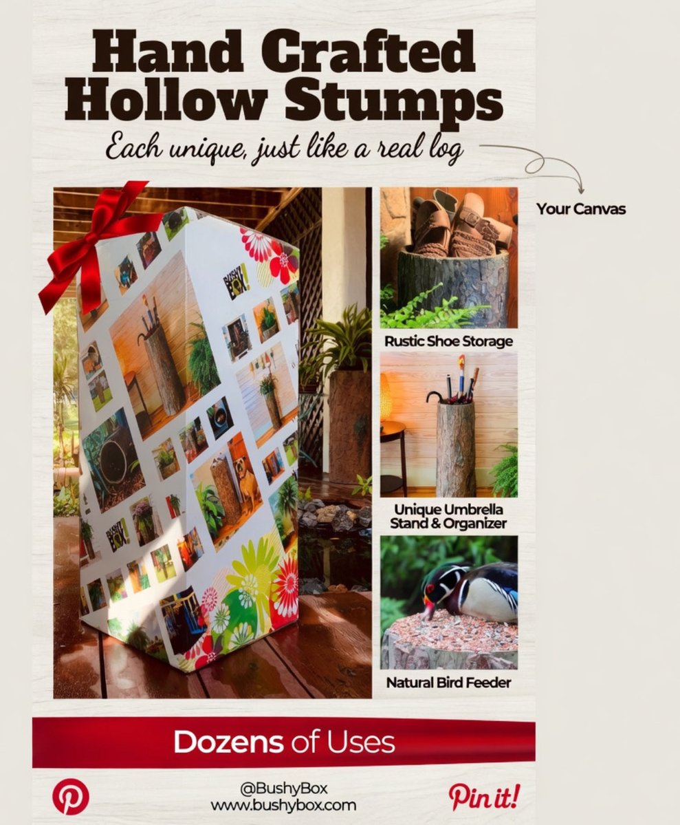 LazyLeash's tweet image. Hand Crafted Hollow Log Stumps — Dozens of Uses, Each One Unique Just Like a Real Log

#HomeDecor #RusticDecor #UniqueHomeDecor #FarmhouseDecor #CreativeStorage