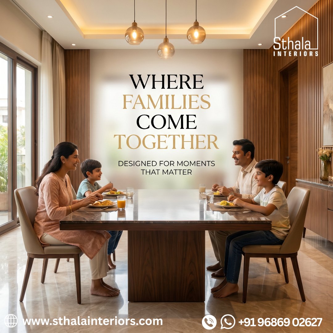 Sthala_interior's tweet image. Some moments don’t need a special occasion…
just the right space ❤️
The dining table is where parents connect,
kids share their stories
#DiningRoom #FamilyTime #IndianHomes
#HomeInteriors #LuxuryLiving #InteriorDesignIndia
#FamilyMoments #DiningSpace #HomeDesignIndia
#Interior