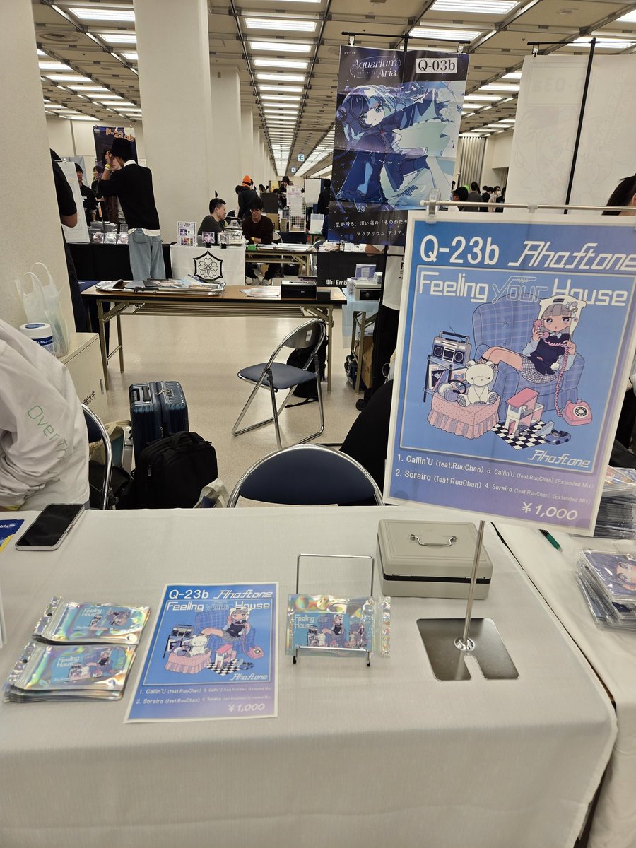 Rhaftone's tweet photo. 設営完了しました！
第一展示場 Q-23b
でお待ちしております！ https://t.co/FpXe1DDzOb