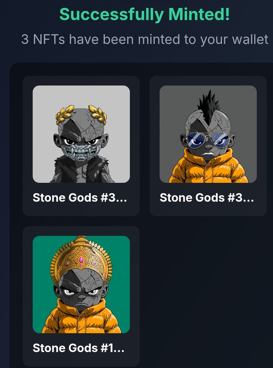 0xJDCrypto's tweet image. Minted some more Stone Gods
Drop your favore Stone Gods 👇
#StoneGods #NFT #NFA