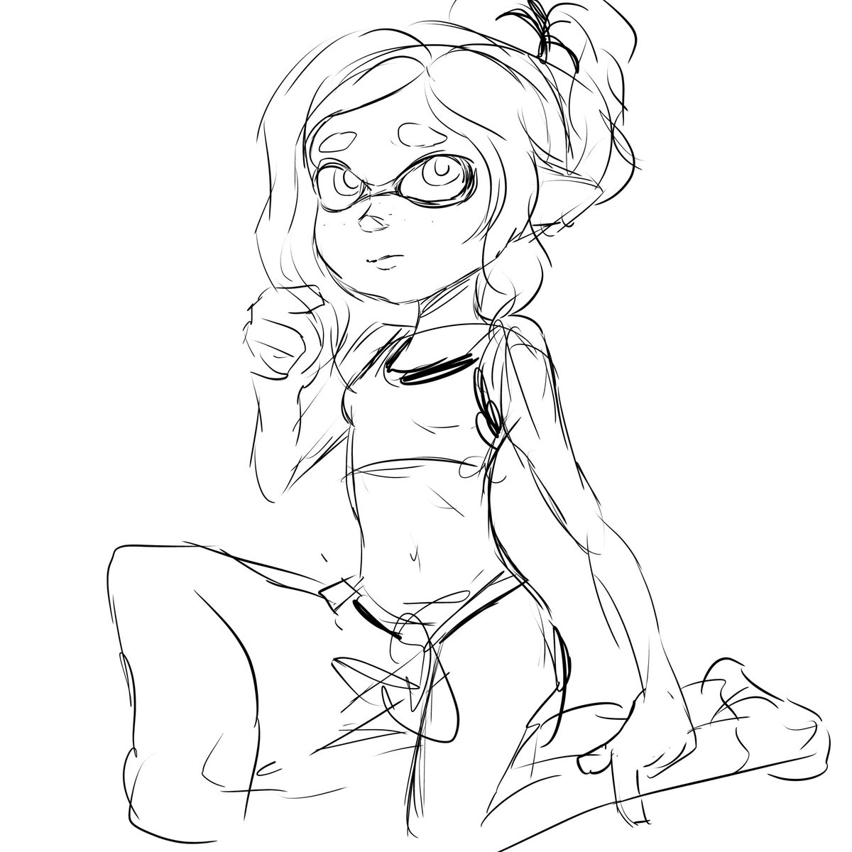 Vamp88889's tweet image. Sketches I did #splatoon #splatoonraiders #mechanic #deepcut