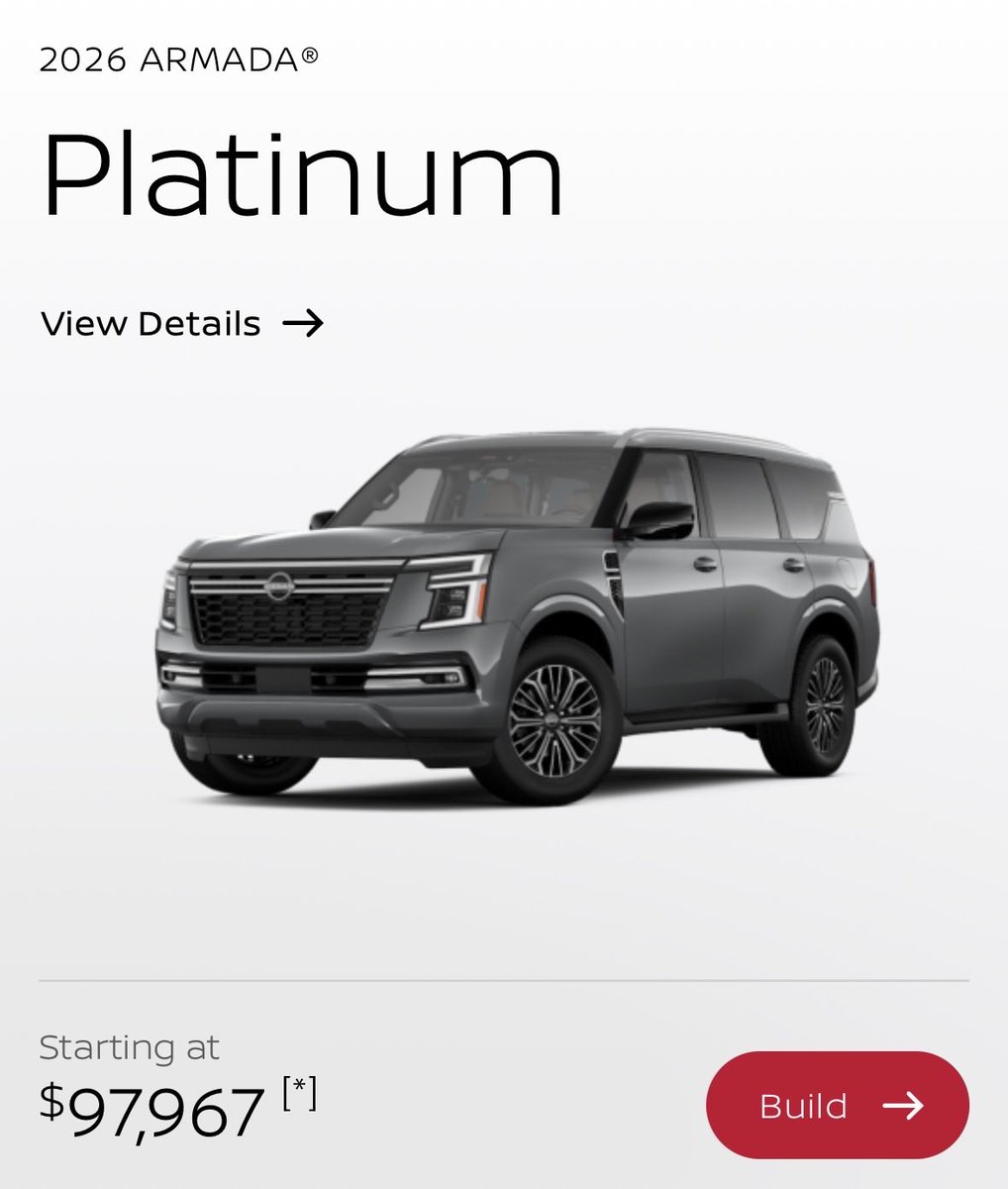 cowtowncor's tweet photo. Had an absolutely horrible experience in a #Nissan #Armada. At just under $100K, this has to be one of the worst vehicles I have ever driven. If you spent $100K on one of these I literally feel sorry for you. https://t.co/uENAj2dpUC