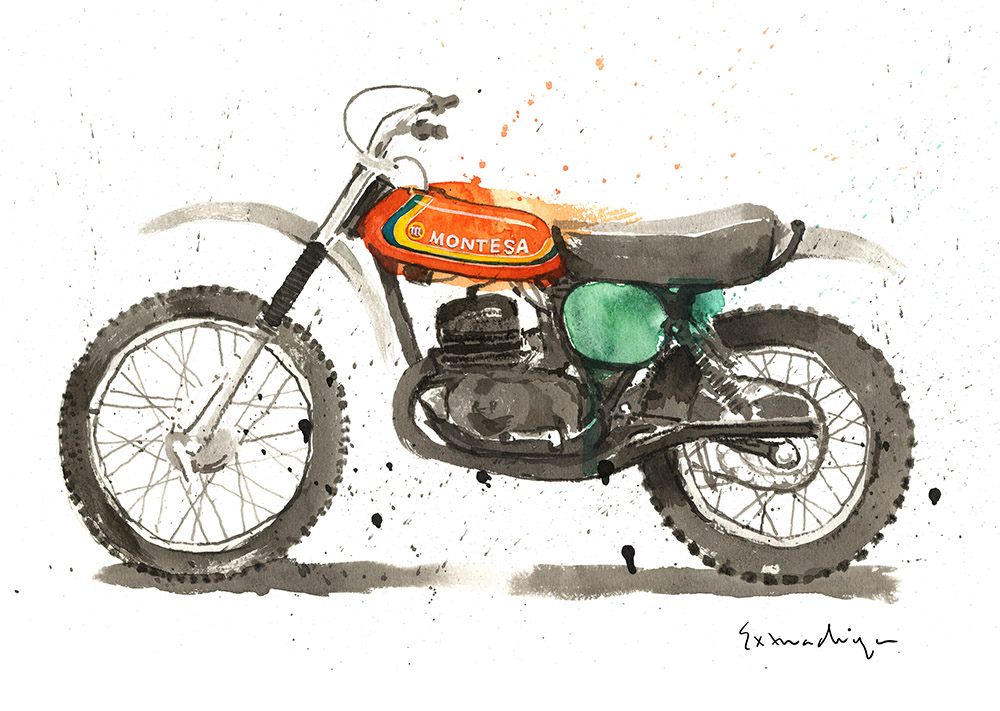 「#私はこういう絵を描いています #過去絵 #montesa #cappra 墨汁」|マチパーのイラスト