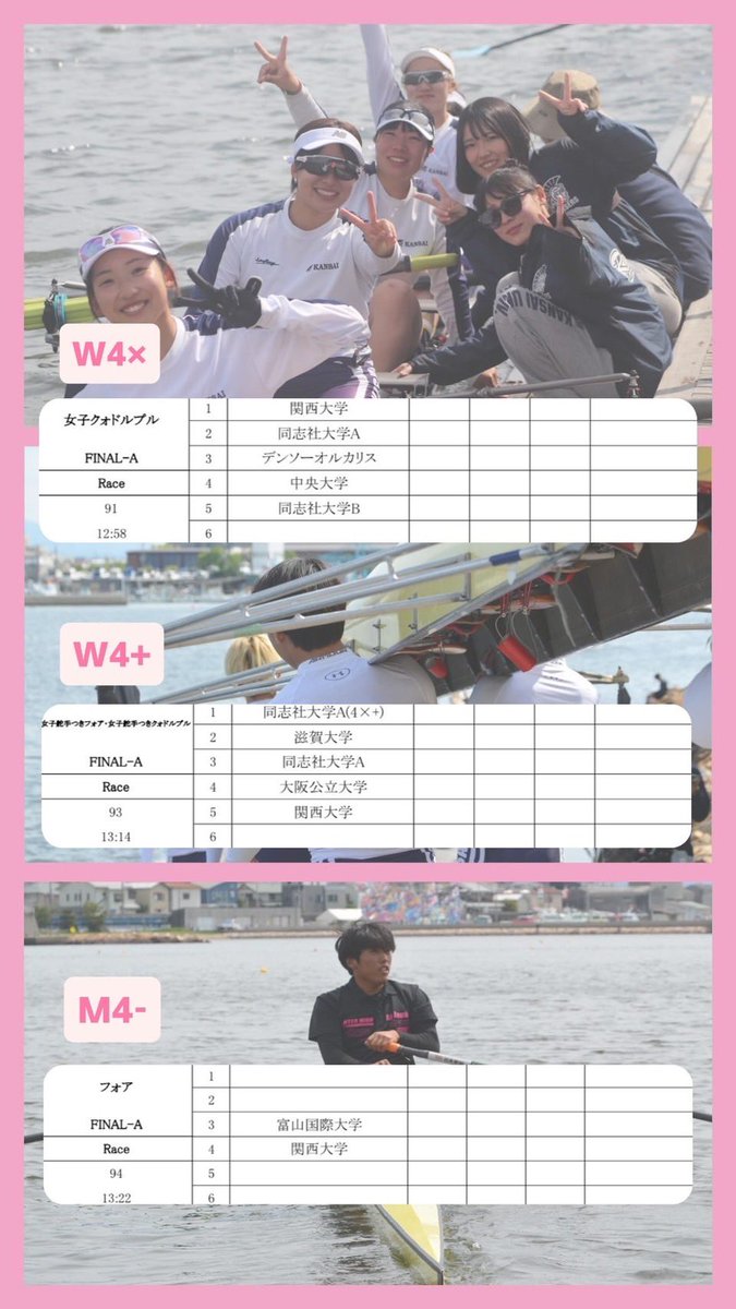 kaisers_rowing's tweet photo. おはようございます
本日のレース組み合わせ表です🌟
応援よろしくお願いします🚣‍♂️🙇‍♂️ https://t.co/ykMawZTlEh