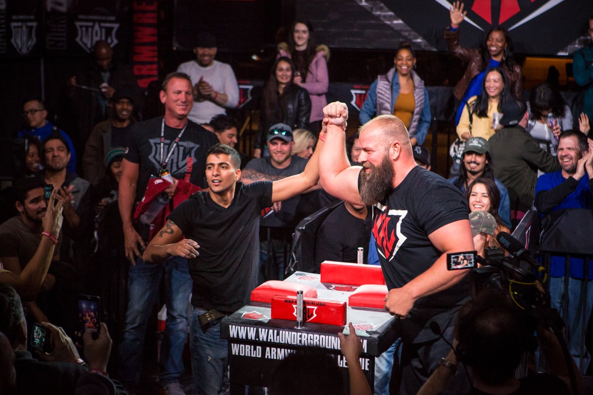 WALUnderground's tweet photo. Some competitors brought something different to the table.⁠
⁠
A few moments from one of WAL’s most memorable athletes.⁠
⁠
#WAL #MichaelTodd #Armwrestling https://t.co/9imOCeiI8t