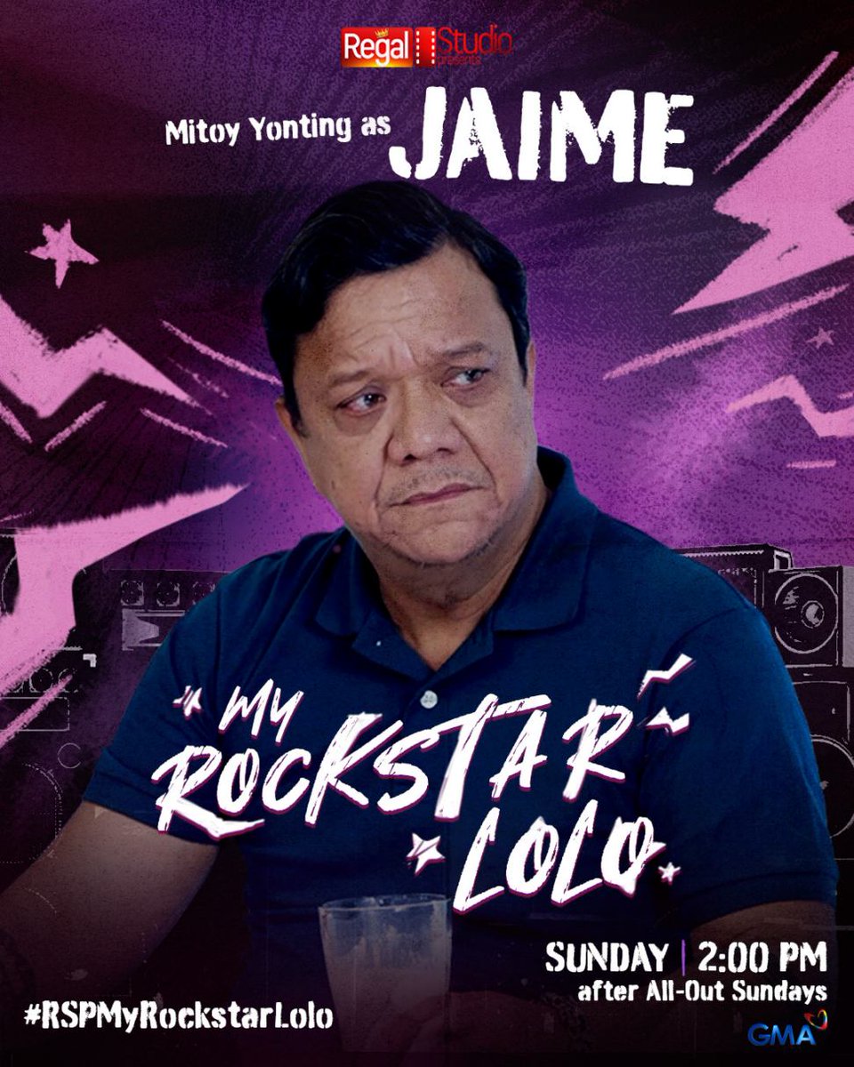 Abangan sina Anton Vinzon at Mitoy Yonting sa 'Regal Studio Presents: My Rockstar Lolo'. Mamaya na, 2:00 p.m., sa GMA. #RSPMyRockstarLolo #GMARegalStudioPresents