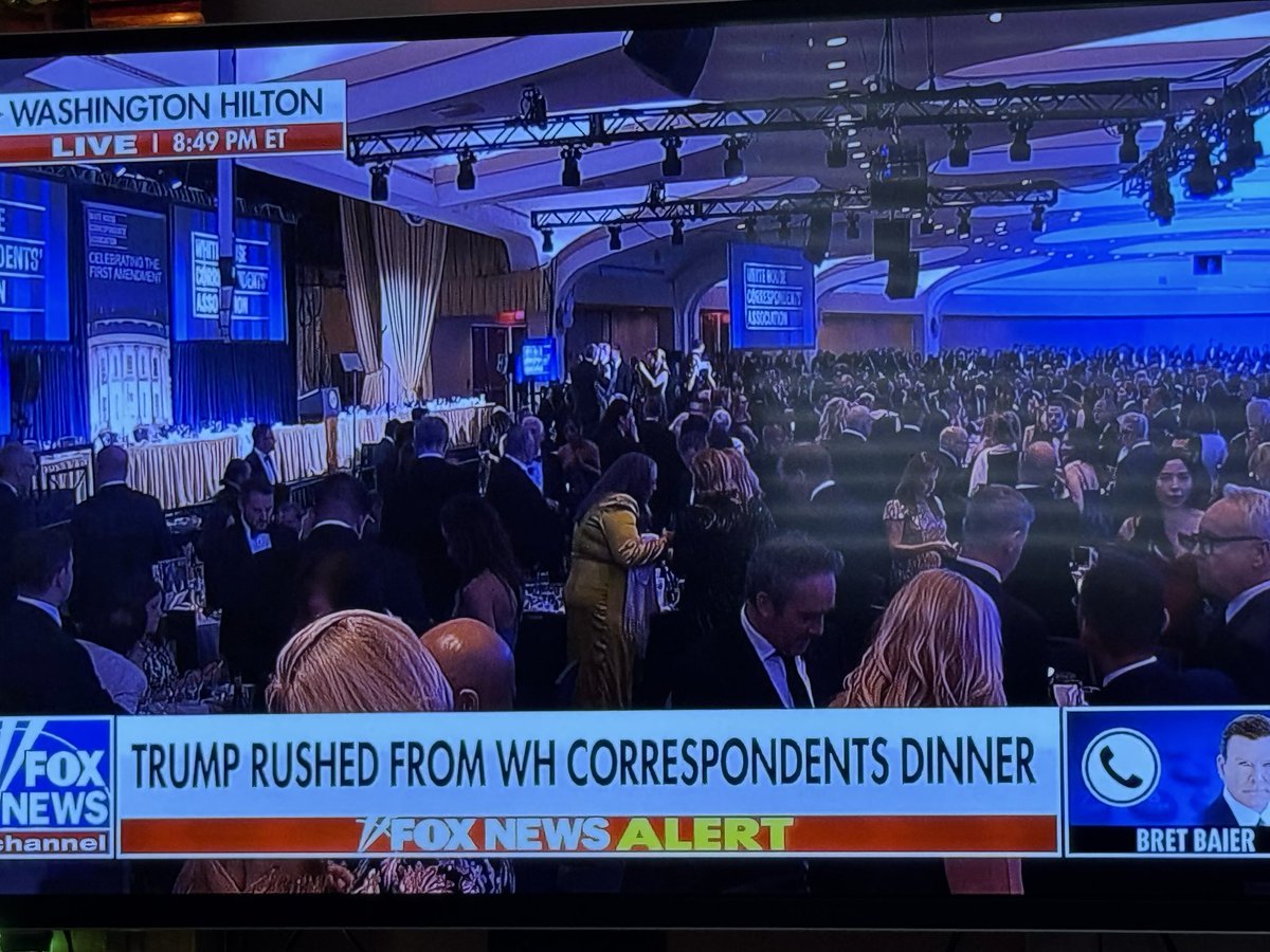 #Breaking #News🚨

#PresidentTrump <a href="/POTUS/">President Donald J. Trump</a> rushed out of the #WhiteHouse #CorrespondentsDinner after SIX #shots fired away from the stage (dais) 

<a href="/POTUS/">President Donald J. Trump</a> &amp; <a href="/VP/">Vice President JD Vance</a> were rushed #Safely back to the #WhiteHouse

#Threat was neutralized by <a href="/SecretService/">U.S. Secret Service</a> 

Poss injury to shooter