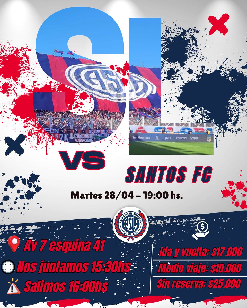 loscamboyanos's tweet photo. ⚠️ ¡RESERVAS HABILITADAS! ⚠️ 

📩 Ingresá a https://t.co/IPYSULMDy4 y obtené tu lugar para ir este Martes al Nuevo Gasómetro, de fiesta, con nuestra peña.

#LosCamboyanos 💙❤️ https://t.co/YuTcMzgFjQ